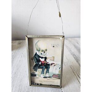 Victorian trading Halloween game skeleton doctor medical diagnosis unique shabby